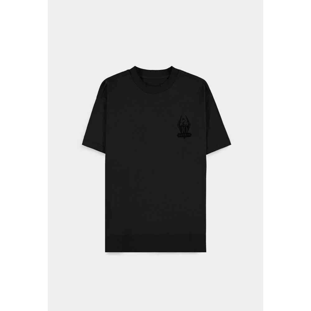 The Elder Scrolls V: Skyrim - Logo In Black Heren Tshirt - Zwart